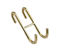 zeroupshop Ganci per porta della doccia in acciaio inossidabile 304 con doppia asta e manicotto in silicone, progettati per appendere facilmente asciugamani e accappatoi, nessun rumore o graffi (oro)