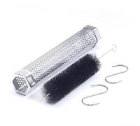 Zeroupshop Generatore di tubi in acciaio inox da 30,5 cm per barbecue, affumicatore a pellet di legno, per grigliare a freddo e caldo, con fori per griglia elettrica a gas, carbone (set di tubi