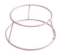 Zeroupshop Griglia di raffreddamento per torte in oro rosa, per padelle rotonde da 15,2 cm e 20,3 cm, supporto da forno in filo robusto, con design ottimale del flusso d'aria per un raffreddamento