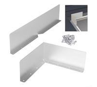 Zeroupshop Griglia paraspruzzi in alluminio, deviatore dell'acqua per tetto della valle del tetto, previene il trabocco della pioggia e il riflusso, protegge il fondamento paesaggistico, facile da