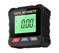Zeroupshop Inclinometro digitale con base magnetica, indicatore di livello elettronico risoluzione 0,05°, cercatore multiangolo 4x90°, righello in ABS per la lavorazione del legno