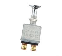 Zeroupshop Interruttore a pressione resistente da 75 A 6-28 V CC, 2 posizioni On-Off, con manopola cromata corpo in lega di zinco, per terminali in rame per fari marini automobilistici