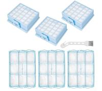 Zeroupshop Kit di filtri HEPA per aspirapolvere Siemens VSZ3 VS06G VS06B VS06C e Bosch BSG6 BSGL4, include 3 filtri principali, 3 filtri di protezione motore e spazzola per la pulizia