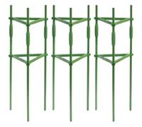Zeroupshop Kit di staffe di supporto per piante per pomodori e fiori, palo da giardino in acciaio rivestito in plastica PP+PE, per installare una gabbia verticale per cortile esterno, confezione da 2