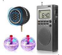 Zeroupshop Kit per indagine paranormale, set da 4/6 pezzi con sfere a LED, radio AM/FM, altoparlante e torcia, attrezzatura da caccia portatile per uso interno ed esterno (4 pezzi)