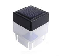Zeroupshop Lampada solare impermeabile IP44 da giardino con LED bianco caldo, batteria ricaricabile da 1,2 V 600 mAh e sensore automatico dal tramonto all'alba per patio, (bianco)