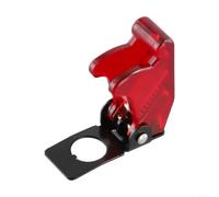 Zeroupshop LED per interruttore a levetta copertura protettiva, con frammenti missilistici a molla, protezione di sicurezza testa pulsante 12 mm, per interruttori on/off cruscotto auto da 12 V, rosso