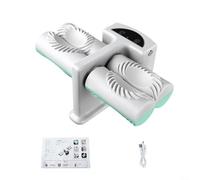 Zeroupshop Macchina automatica per ravioli elettrici, pressa a doppia testa per due dimensioni, gadget da cucina ricaricabile USB-C con struttura in ABS+PP, unità grigia e verde per cucinare a casa (A