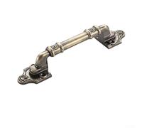 Zeroupshop Maniglia per porta europea in lega di alluminio anticata con design push-pull, decorativa resistente alla ruggine, per armadi, cassetti, mobili, distanza tra i fori 96 mm (bronzo antico - M