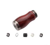Zeroupshop Manopola per manico da pesca per mulinelli Daiwa e Spinner con cuscinetti da 7 x 4 x 2,5 mm, kit di pezzi di ricambio fai da te in plastica e legno (foglie piccole color canna di metallo)