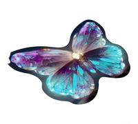 zeroupshop Morbido tappeto a forma di farfalla per bambini, non perde pelo, tappetino per la stanza dei bambini e ragazzi, decorazione per la stanza dei bambini, 20 x 20 cm (farfalla lucida A)