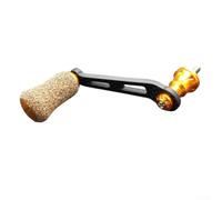 Zeroupshop Mulinello da pesca in fibra di carbonio con manico singolo da 70 mm, con impugnatura in sughero in gomma, compatibile con mShimano Stradic per Sahara e Sustain(oro)