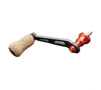 Zeroupshop Mulinello da pesca in fibra di carbonio con manico singolo da 70 mm, con impugnatura in sughero in gomma, compatibile con mShimano Stradic per Sahara e Sustain(rosso)
