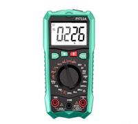 Zeroupshop Multimetro digitale 2000V 20A True RMS con NCV, spegnimento automatico, resistenza 60MΩ, robusta custodia in gomma per test elettrici fotovoltaici, verde