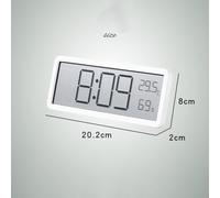 Zeroupshop Orologio da parete digitale con display di umidità della temperatura Schermo LCD Orologio da tavolo da scrivania Batteria Alimentato USB Orologio da tavolo per casa ufficio