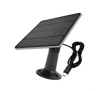 Zeroupshop Pannello solare da 5 W per telecamere di sicurezza con porte USB e USB-C, impermeabile IP67 per alimentatore esterno per anello, per EUFYCAM, per REOLINK, cavo e staffa regolabile a 360° (3