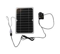 Zeroupshop Pompa a fontana ad energia solare con luci colorate 5 W pannello monocristallino portata 120L/H Connessione USB per giardino stagno uccello bagno