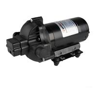 Zeroupshop Pompa a membrana autoadescante compatta 115 V/220 V con pressostato e design a basso rumore per trasferimento dell'acqua di barche e camper, alloggiamento in plastica ingegneristica, nero