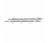 Zeroupshop Portasciugamani per termosifone a doppio polo in acciaio inox, con 6 ganci, forte capacità portante, non richiede foratura, design salvaspazio per bagno e cucina (40 cm)