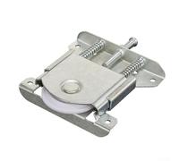 Zeroupshop Puleggia per porta scorrevole con tampone di smorzamento, rulli in acciaio resistente e nylon per porte dell'armadio, ruote anti-usura a doppia molla, 84 x 78 mm, confezione da 2