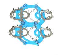 Zeroupshop Ramponi a 13 denti in acciaio antiscivolo per sci, pesca sul ghiaccio, caccia ed escursionismo, struttura in gomma e acciaio, con catena a ferro di cavallo, pieghevole e portatile, con