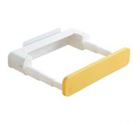 Zeroupshop Rastrelliera retrattile da parete per cucina, supporto espandibile per coperchio pentola per scarpe da bagno, senza trapano, organizer ABS da 7,5 a 20 cm, giallo (giallo)