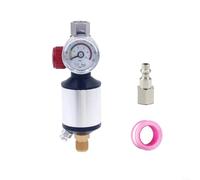 Zeroupshop Regolatore di pressione dell'aria con filtro dell'acqua e separatore dell'olio, manometro 0-140 PSI, adattatore pneumatico in lega di alluminio per spray per pistole, compressori, tubi