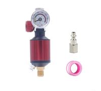 Zeroupshop Regolatore di pressione dell'aria con filtro dell'acqua e separatore dell'olio, manometro 0-140 PSI, adattatore pneumatico in lega di alluminio per spray per pistole, compressori, tubi