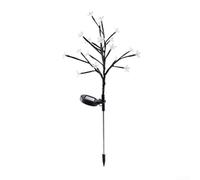 zeroupshop Resistente alle intemperie solare all'aperto della luce 0.5W | Sensore automatico dal tramonto all'alba, risparmio energetico, potenza, elegante design a fiori rosa, altezza 61 cm