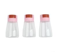 Zeroupshop Saliera e pepiera a pressione, 3 dispenser di spezie dosatore, controllo di precisione per cucinare, barattoli per spezie in PP (rosa, 3 pezzi)