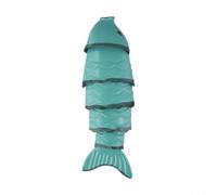 Zeroupshop Scacciapensieri in metallo fatto a mano con pesci koi, per interni ed esterni, decorazione da giardino con design colorato, stile giapponese, per patio, cortile, portico, balcone (smeraldo)