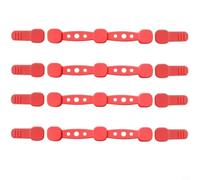 Zeroupshop Set di porta carta pergamena con fibbia magnetica in silicone, per friggitrice ad aria, con clip lunghe e corte, resistente al calore, accessori da cucina (rosso)