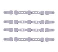 Zeroupshop Set di porta carta pergamena con fibbia magnetica in silicone per friggitrice ad aria, con clip lunghe e corte, resistente al calore, accessori da cucina (grigio)