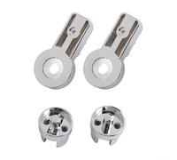 Zeroupshop Set di staffe cromate con cerniere per doccia sinistra e destra, per porte in vetro da 6 mm, supporto doccia per rinnovamento o nuove installazioni