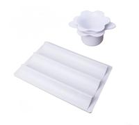Zeroupshop Set di stampi rotondi per cake pop, con vassoio e spintore, 22 cavità in plastica per la cottura, palline da dessert uniformi da 4,4 cm, per feste di nozze e cucina