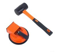 ZEROUPSHOP Set professionale per la riparazione di fessure del pavimento, con ventosa con martello in gomma, cuscinetto in feltro per ridurre il rumore, per piastrelle in laminato e legno duro