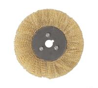 Zeroupshop Spazzola a ruota in filo di rame puro, per smerigliatrice da banco, lucidatura di metalli, per smerigliatrice, multipla per un'efficace rimozione delle sbavature metalliche (150 mm x 16 mm)