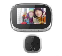Zeroupshop Spioncino digitale LCD da 4,3 pollici con sensore di movimento, visione notturna, grandangolo a 180°, registrazione di foto e video per la sicurezza domestica