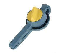 Zeroupshop Spremiagrumi manuale, efficiente spremiagrumi e arance, strumento di estrazione compatto in plastica per cucina e uso in viaggio, facile da pulire design giallo (blu)