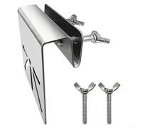 Zeroupshop Staffa di montaggio per grondaia in metallo per Eufy per SOLOCAM S340 E30, supporto per telecamera di sicurezza solare sicuro, supporto argentato resistente alle intemperie, facile da