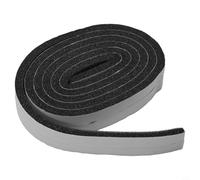 Zeroupshop Striscia sigillante per battenti, 2 m, insonorizzante, antivento, in spugna, riempitrice per porte scorrevoli e finestre, nero (larghezza 3 cm) (nero, 1,5 cm, 2 rotoli)