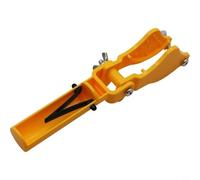 Zeroupshop Supporto per asta da piscina con morsetto a V, staffa in plastica gialla, per un supporto sicuro degli accessori della piscina, lunghezza 22 cm, con viti, per una facile installazione e una