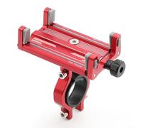 zeroupshop Supporto per telefono da bicicletta con sistema di bloccaggio unico a quattro artigli per una guida sicura (stelo rosso)