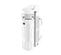 Zeroupshop Supporto telescopico compatto per telefono con otturatore remoto, mini treppiede pieghevole, lunghezza regolabile 220-365 mm, per fotografia mobile e vlogging, colore: bianco