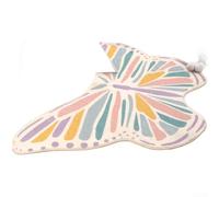 zeroupshop Tappeto per la camera dei bambini a forma di farfalla, sfocato, non perde pelo, decorazione per la cameretta dei bambini, multicolore, 20 x 20 cm (farfalla rosa E)