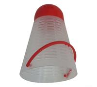 Zeroupshop Trappola da pesca set di 50 mangiatoie per esche con design a rete e galleggiante rosso per carpe, anguille, granchi, aragoste, gamberetti e pesca sportiva all'aperto (bianco medio)