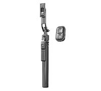 Zeroupshop Treppiede per rilevamento automatico del viso con rotazione a 360 gradi, supporto per fotocamera con telecomando per streaming live in lega di alluminio, supporto per telefono da 150 cm
