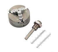 Zeroupshop Z011 Set di mandrini per trapano in metallo professionale con design a tre ganasce e quattro ganasce in lega di zinco mandrino per tornio manuale con asta di collegamento per trapano