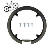 Zerquell Copriruota Catena Bicicletta, Compatibile con Catene 42 e 44 Denti, Paracatena per Mountain Bike, Anello paracatena Universale a 4 Fori, Protezione Pignone con 4 Viti (Nero)