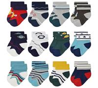 ZERULETS Calzini caldi per neonati in spugna spessa e calda, 12 paia di calzini invernali per bambini da 0 a 3 anni, Rocket, 6-12 Months